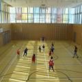 Tournois de football dans la nouvelle salle de gymnastique